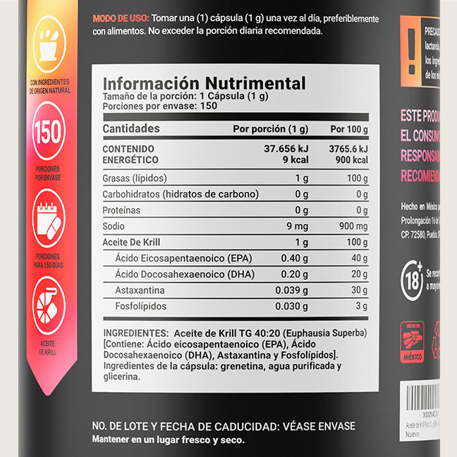 Aceite de Krill Blife 150 Capsulas