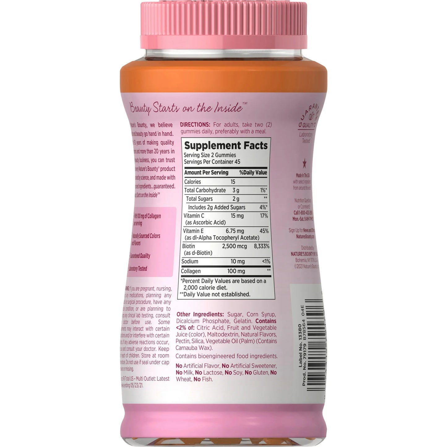 Hair Skin & Nails 90 Gomitas Nature`s Bounty