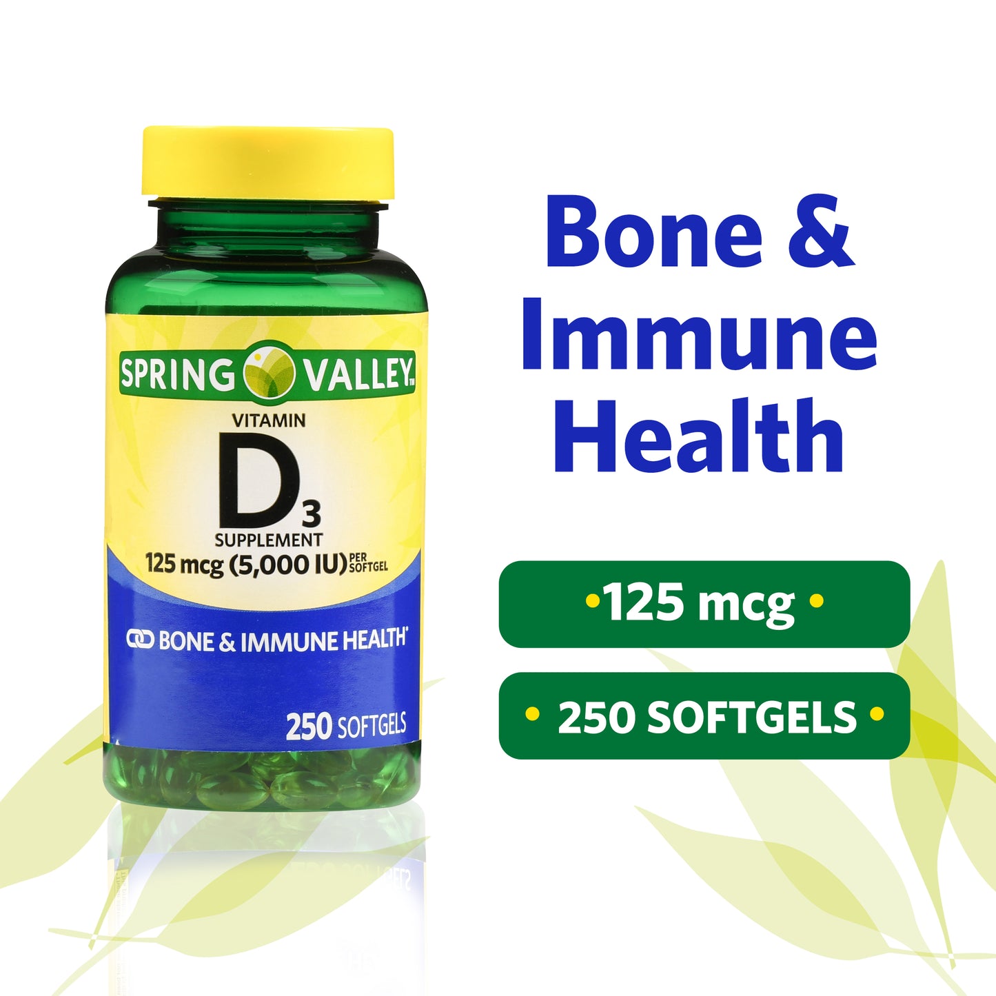 Vitamina D3 Extra Strength 125mcg 5,000 IU 250 Softgels