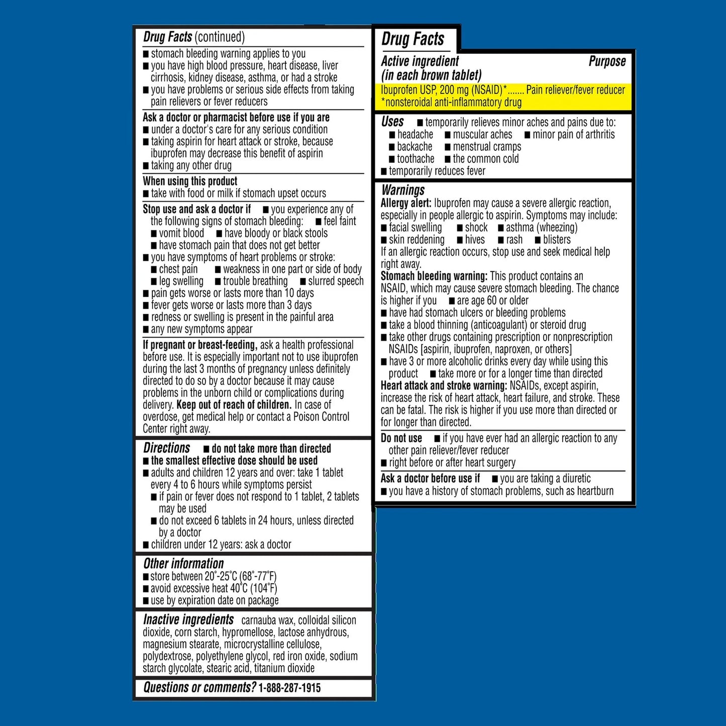 Ibuprofeno 200mg 100 Tabletas