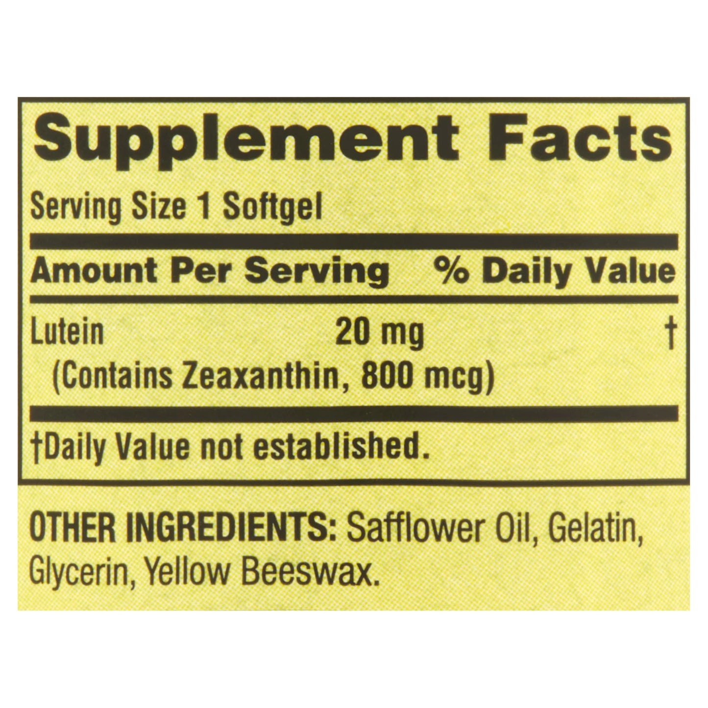 Luteina 20mg 90 Softgels