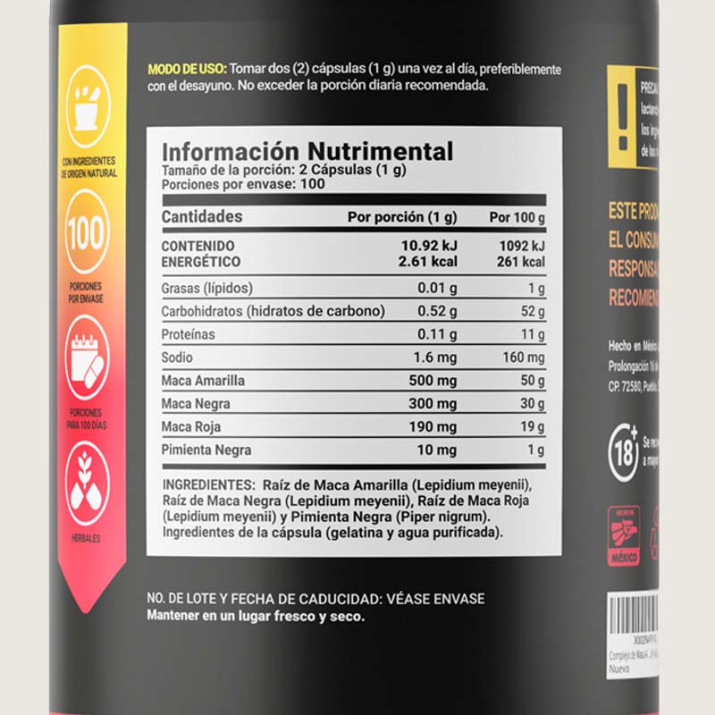 Maca Blend 100 Capsulas Blife