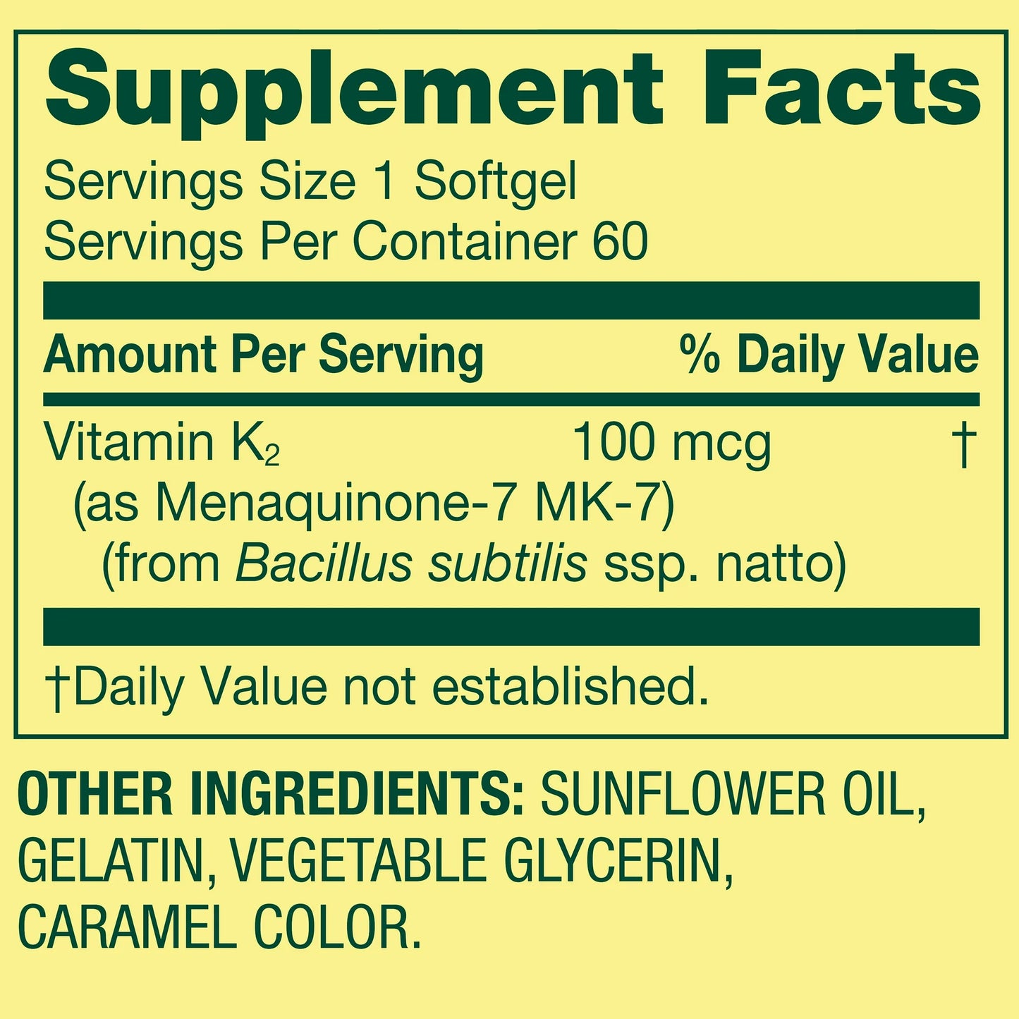 K2 100mcg 60 Softgels