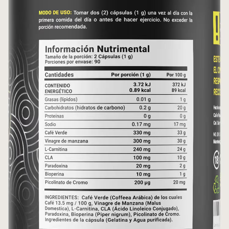 Carnitina 180 Capsulas