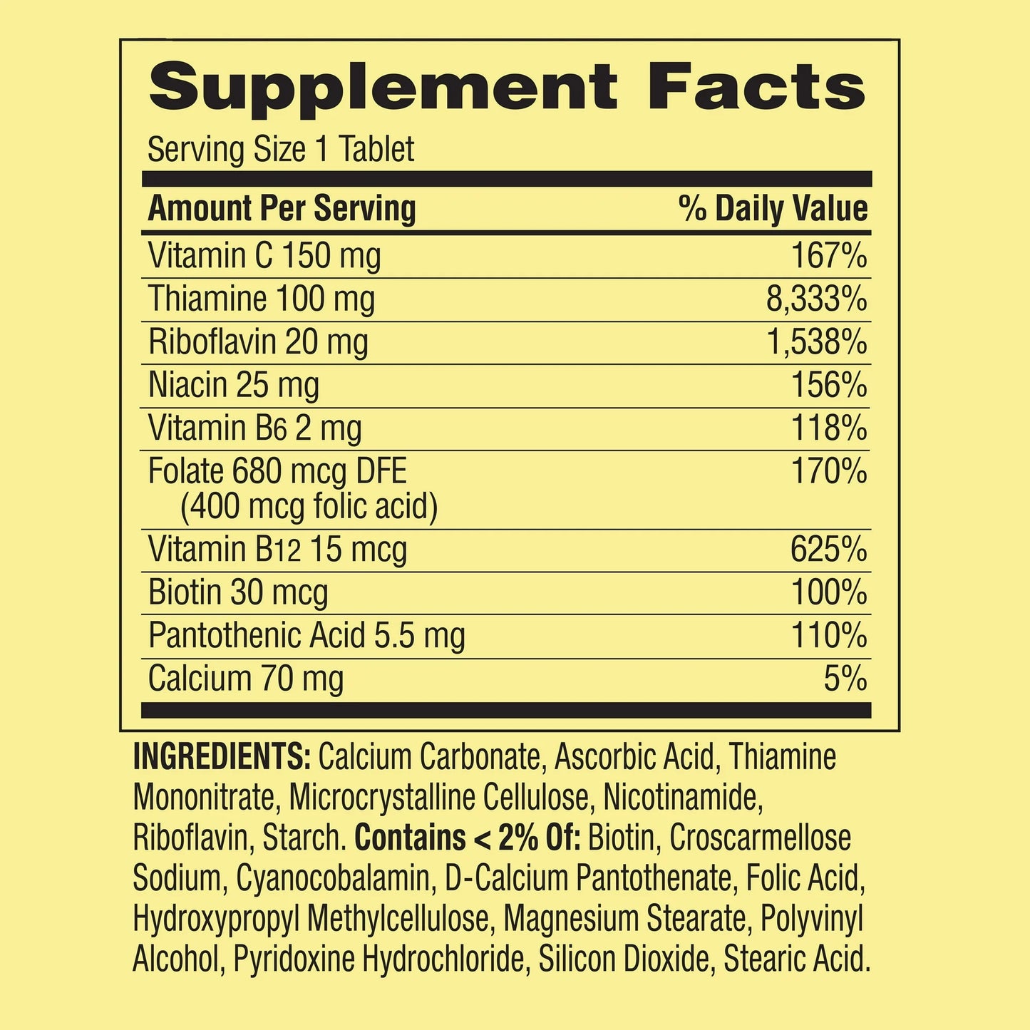 Super Vitamin B Complex Value Size 500 Tabletas