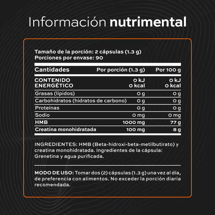 HMB con Creatina Monohidratada | 1000 mg por porción
