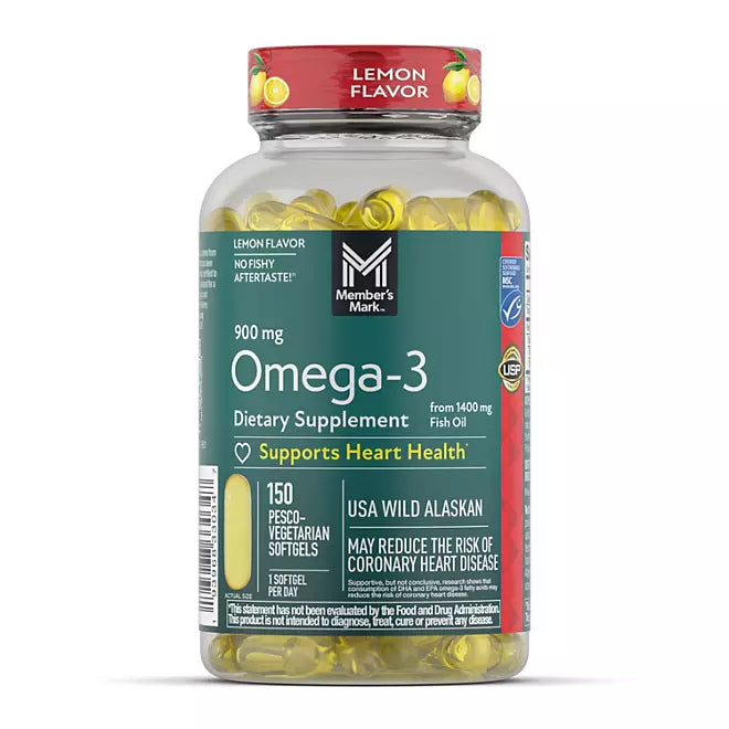 Omega 3 150 Softgels Members Mark