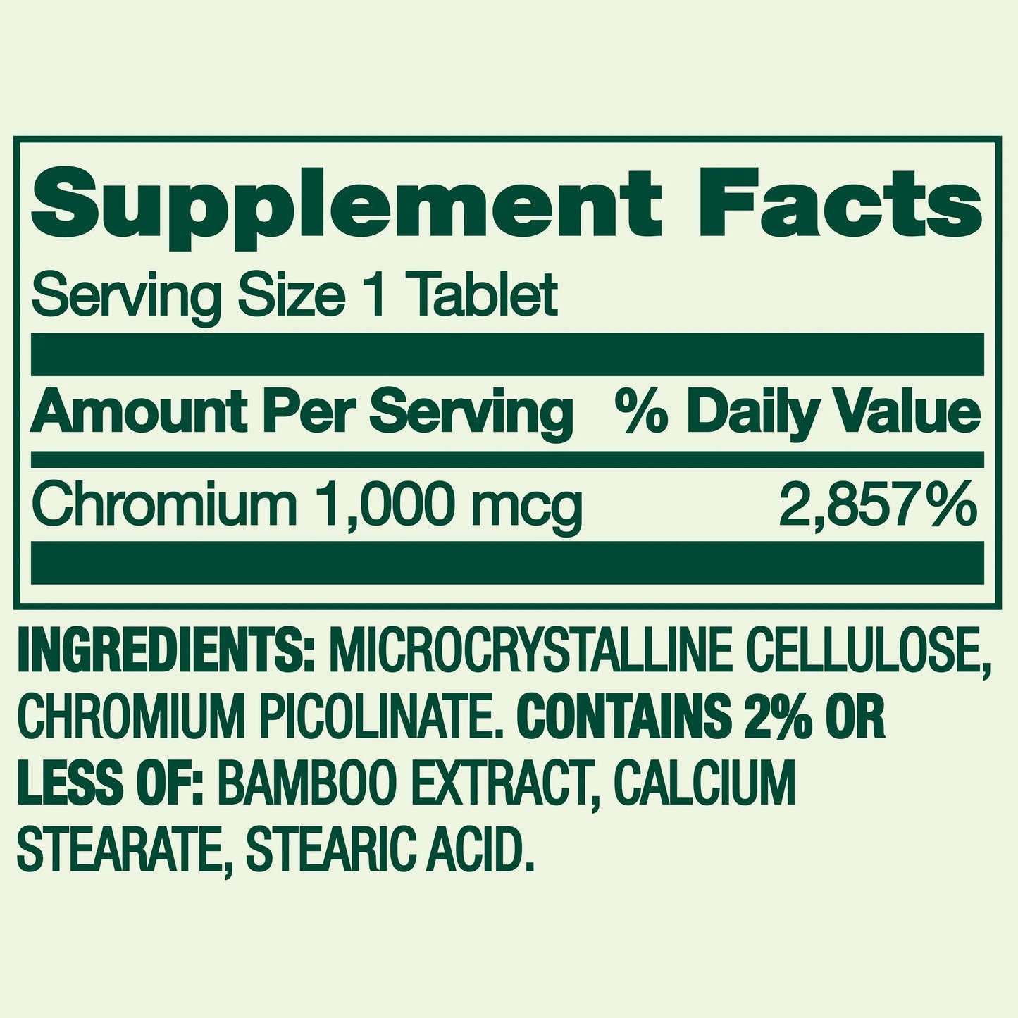 Chromium 1,000mg 100 tabletas