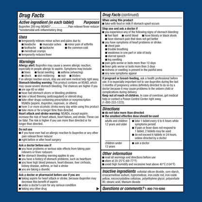 Ibuprofeno 200mg 40 Tabletas