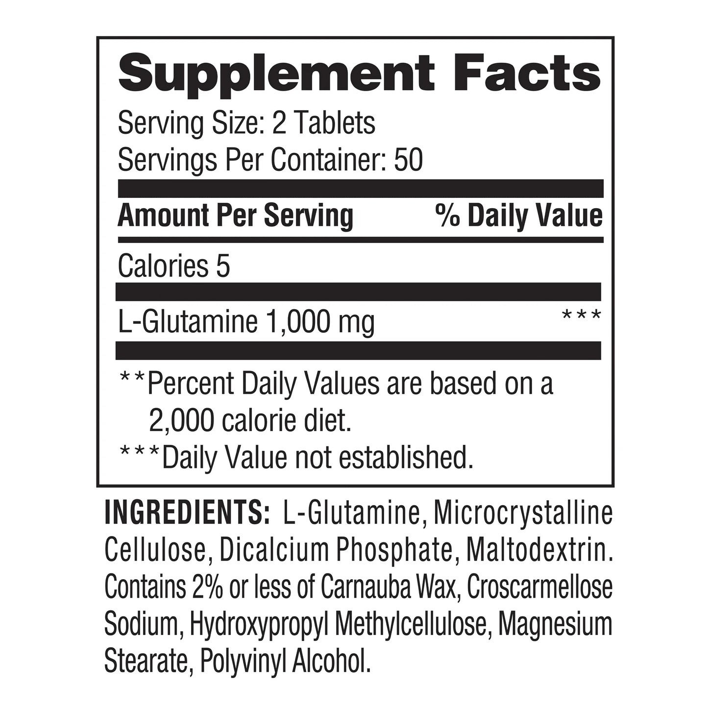 L- Glutamine 100 Tabletas 500 mg