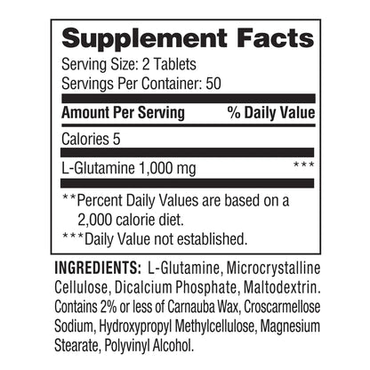 L- Glutamine 100 Tabletas 500 mg