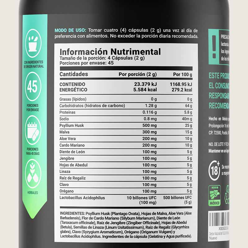 Dtox Blend 180 Capsulas
