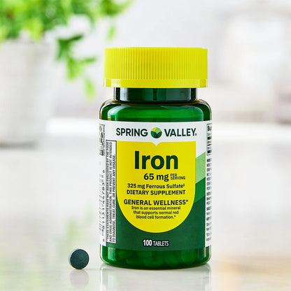 Iron Hierro 65mg 100 tabletas