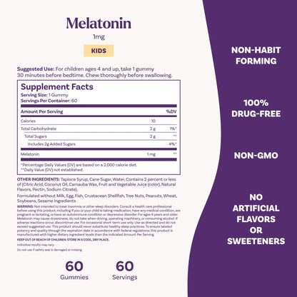 Melatonina Natrol |1mg Kids |60 Gomitas