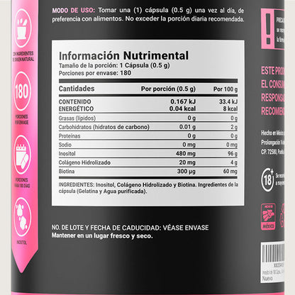 Inositol Puro 180 capsulas Blife