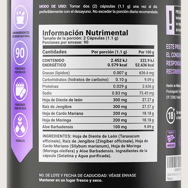 Milk Thistle Cardo Mariano 90 Capsulas Blife
