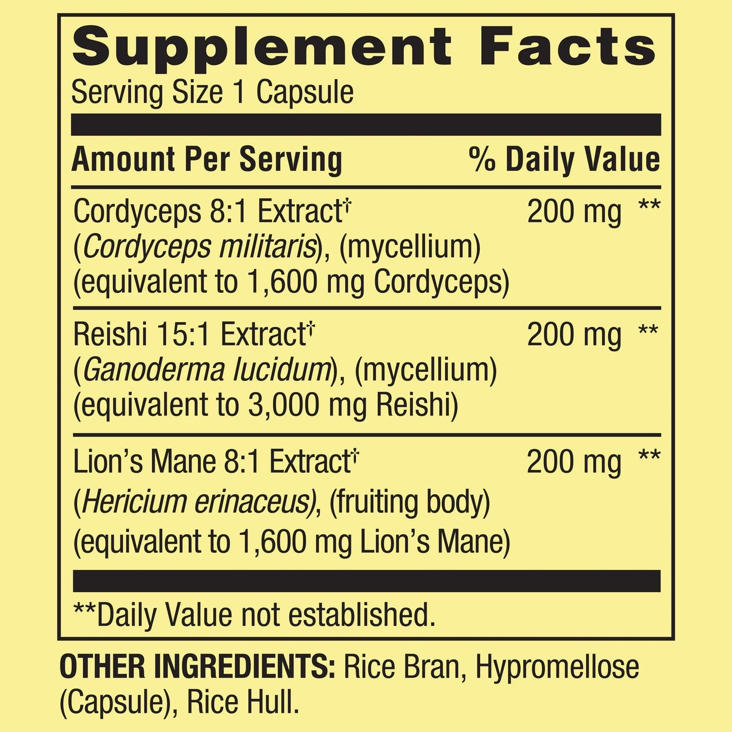 Mushroom Complex 6,200mg 30 capsulas