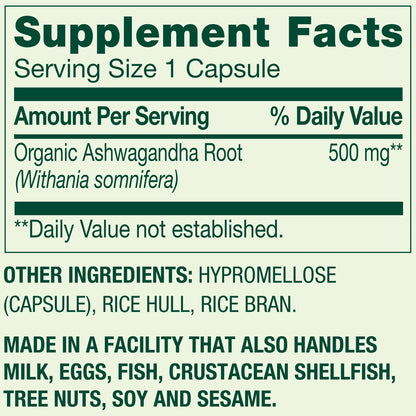 Ashwagandha 500mg 60 capsulas
