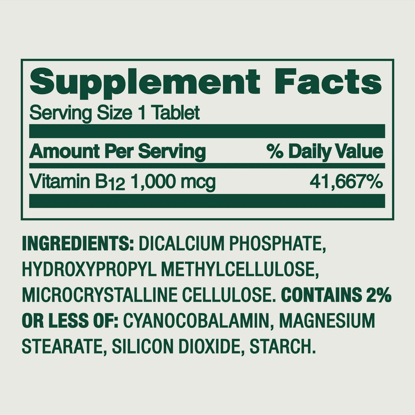 B12 | 1,000mcg | 60 tabletas