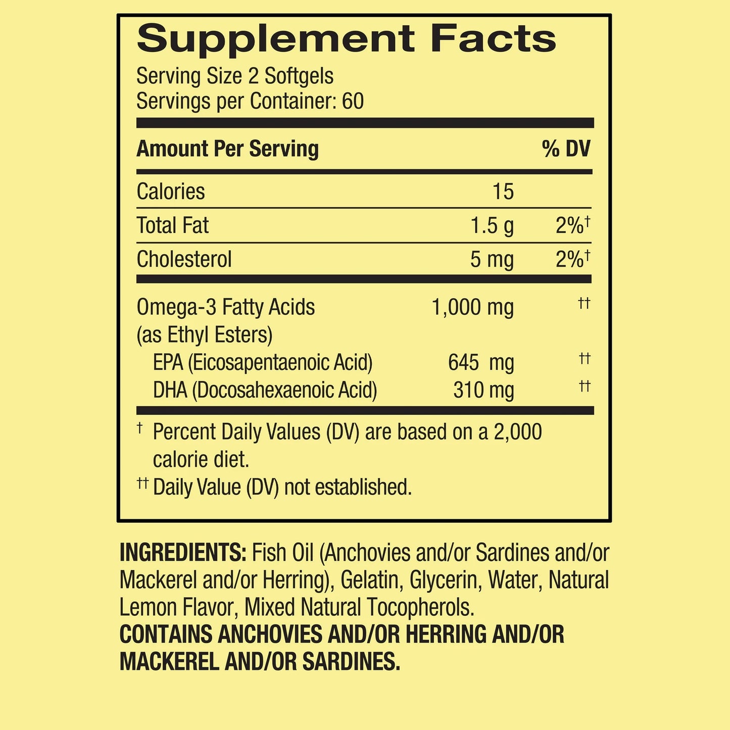 Omega 3 Mini 1,000mg 120 Softgels