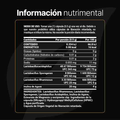 Probioticos 60 Billones Blife 120 capsulas