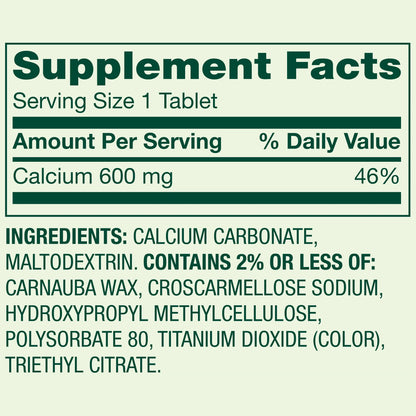 Calcio 600mg 100 tabletas