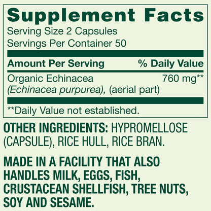 Echinacea 760mg 100 Capsulas