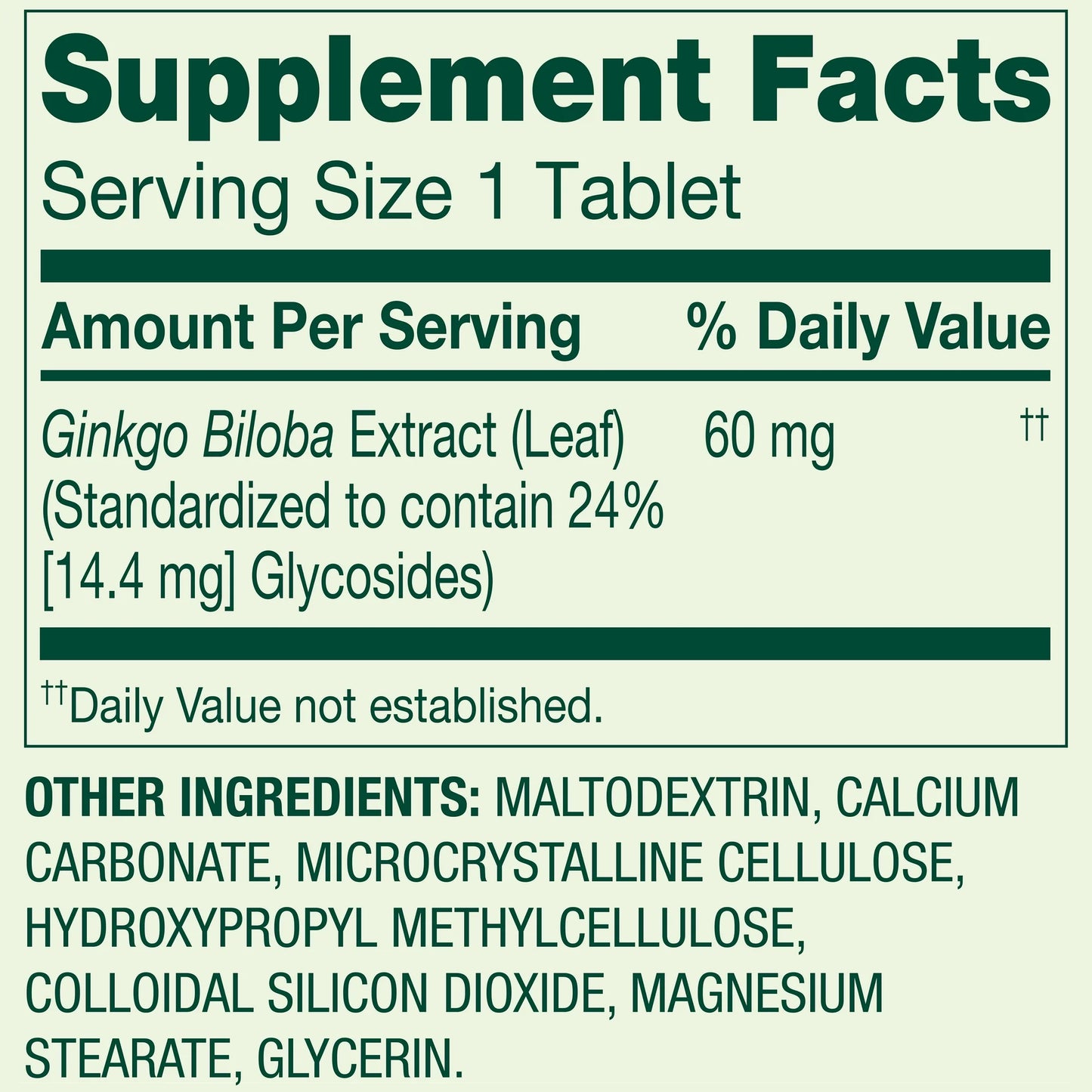 Ginkgo Biloba 60mg 240 tabletas