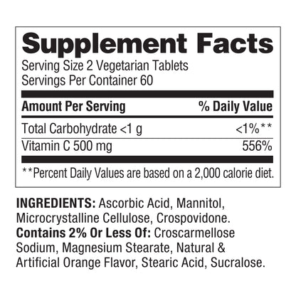 Vitamina C 500mg 120 Tabletas