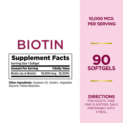 Biotina Natures Bounty 90 Softgels