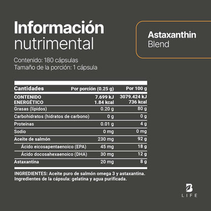 Astaxtanthin Blend Blife 180 Capsulas