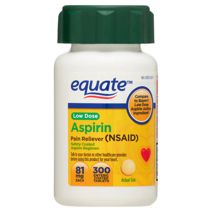 Aspirin Equate 81 Mg 300 Tabletas