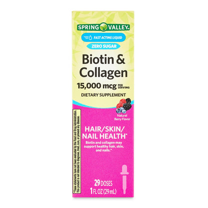 Biotina y Colageno 15,000 mcg 29 Dosis