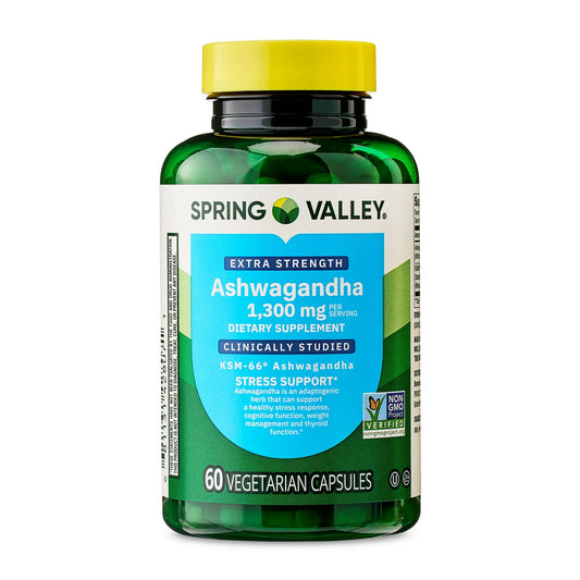 Ashwagandha 1,300mg Extra Strength 60 capsulas