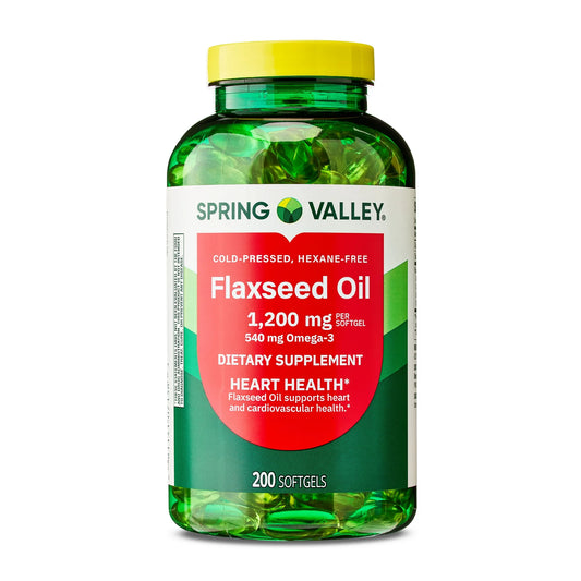 Flaxseed Oil 1,200mg Omega 3,6,9 200 softgels