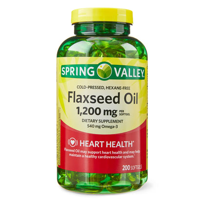 Flaxseed Oil 1,200mg Omega 3,6,9 200 softgels