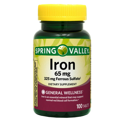 Iron Hierro 65mg 100 tabletas