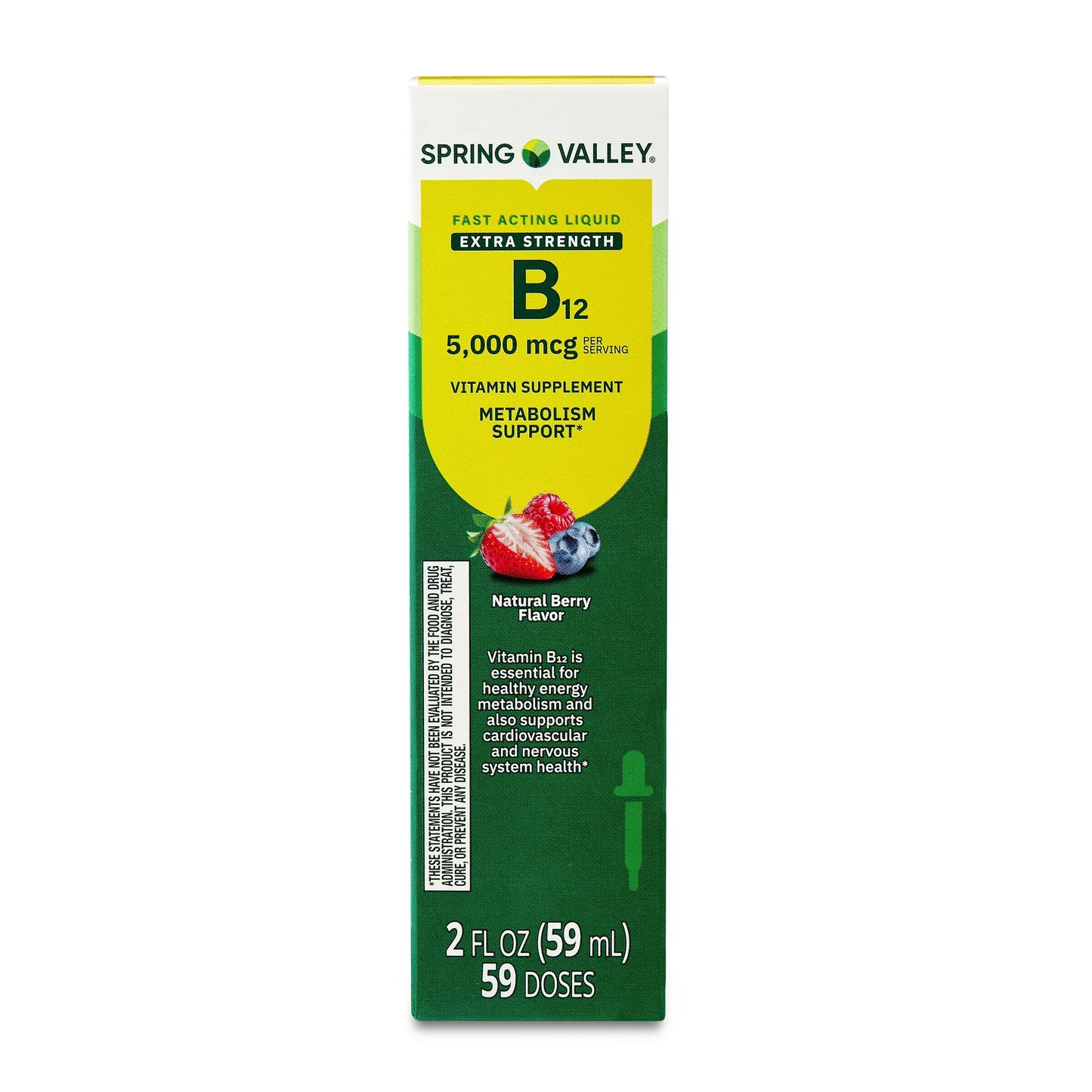 B12 Liquida | 5,000mcg | Sabor Berry | 59 Dosis