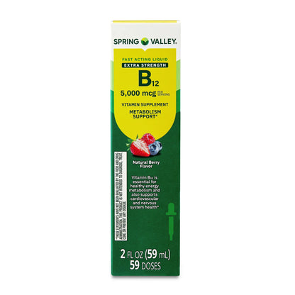B12 Liquida | 5,000mcg | Sabor Berry | 59 Dosis