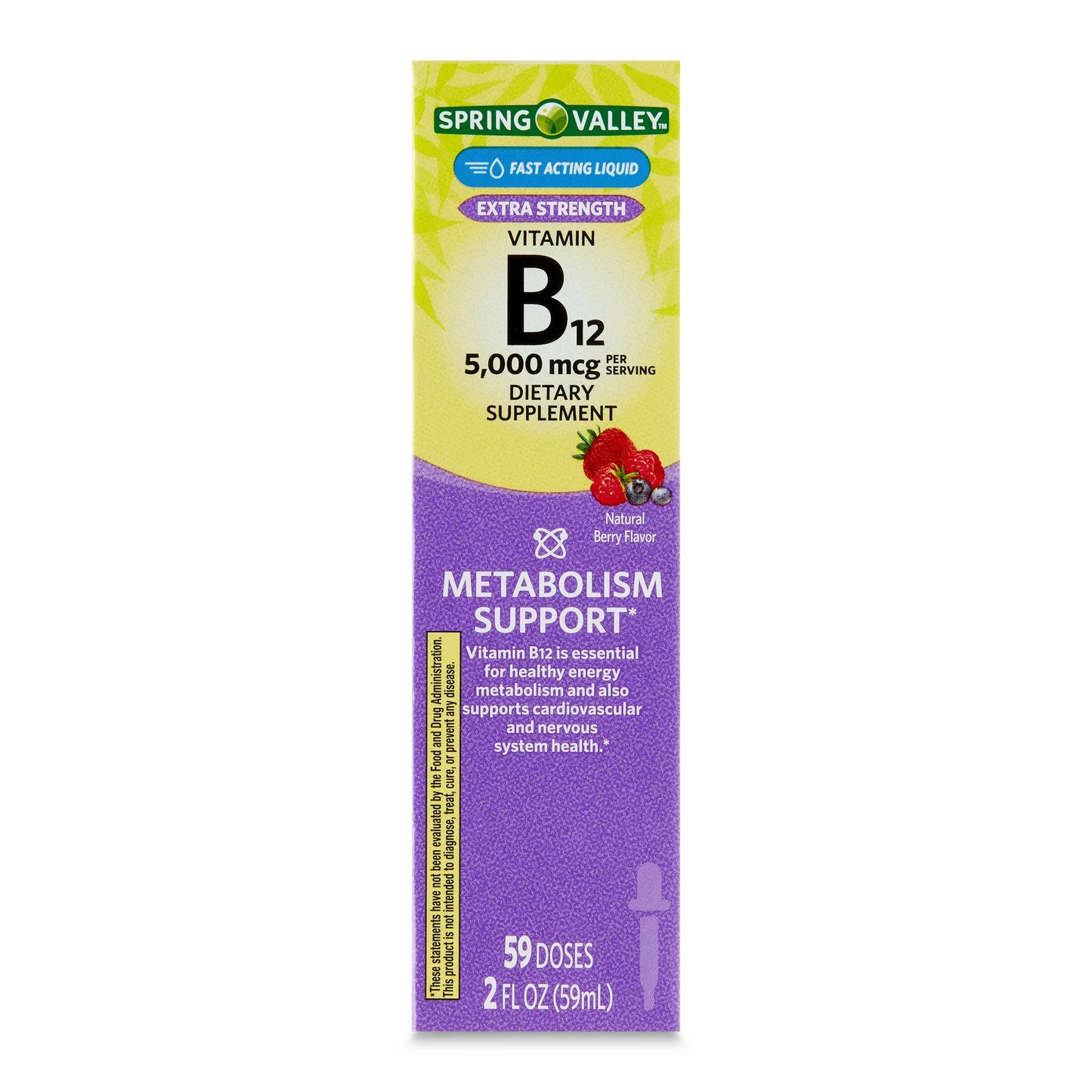 B12 Liquida 5,000mcg Sabor Berry 59 Dosis