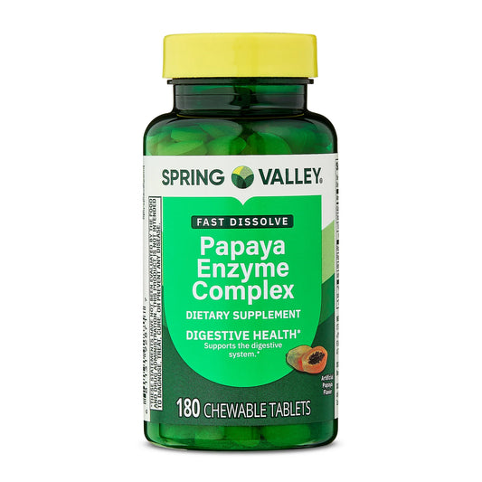 Enzymas de Papaya 180 tabletas masticables