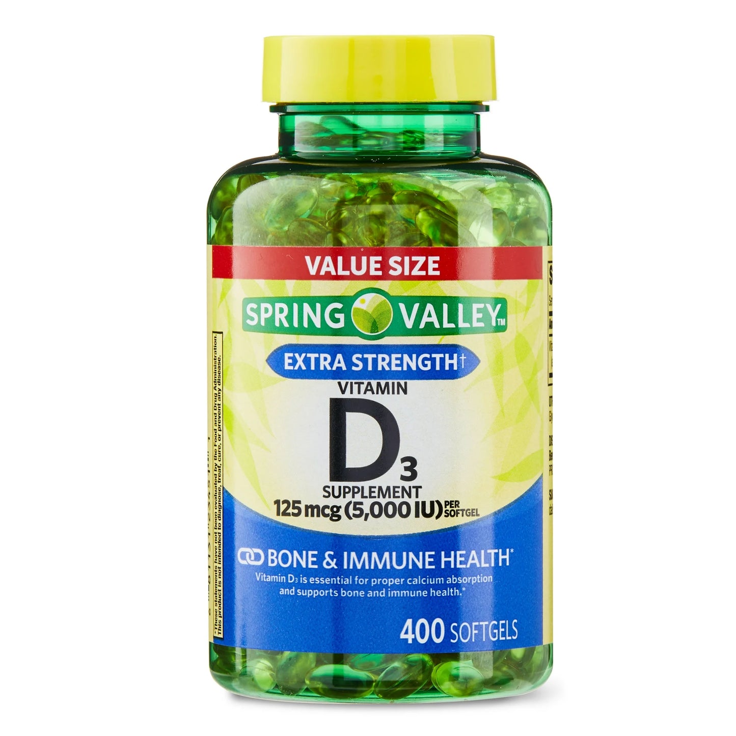 Vitamina D3 Extra Strength 5,000 IU Value Size 400 Softgels