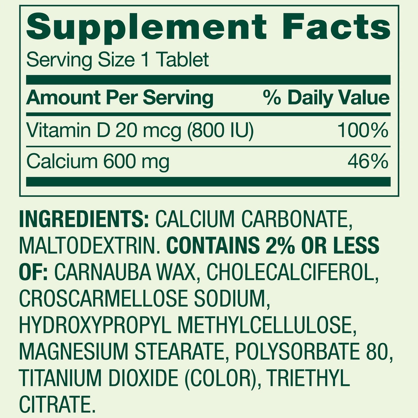Calcio 600mg 250 tabletas