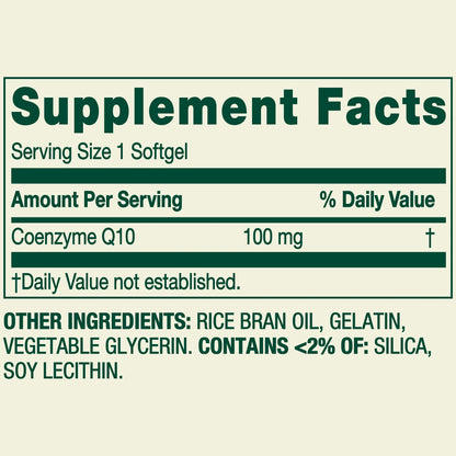 CoQ10 100mg 30 Softgels