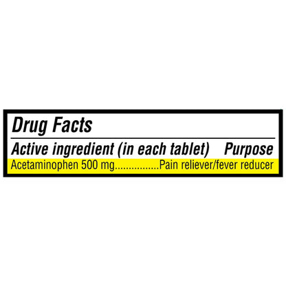 Acetaminofen 500 Mg 100 Tabletas