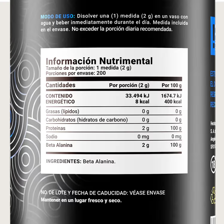 Beta Alanine 200 Porciones