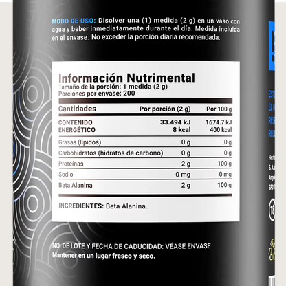 Beta Alanine 200 Porciones