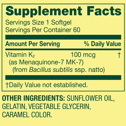 K2 100mcg 60 Softgels