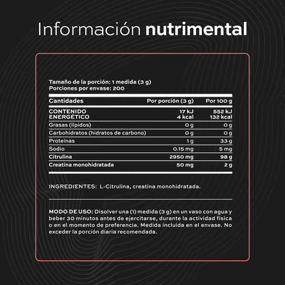 L-Citrulina con Creatina Monohidratada