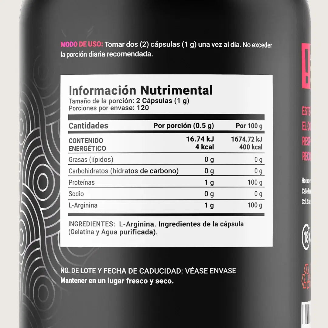 Pure Arginina Blife 240 capsulas